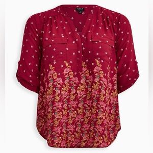 Torrid Plus Size - Harper Georgette
Pullover 3/4 Sleeve Blouse size 5X